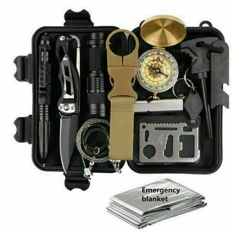 14-in-1 Outdoor Emergency Survival Kit Camping & Hiking Gear
global-swanky 1