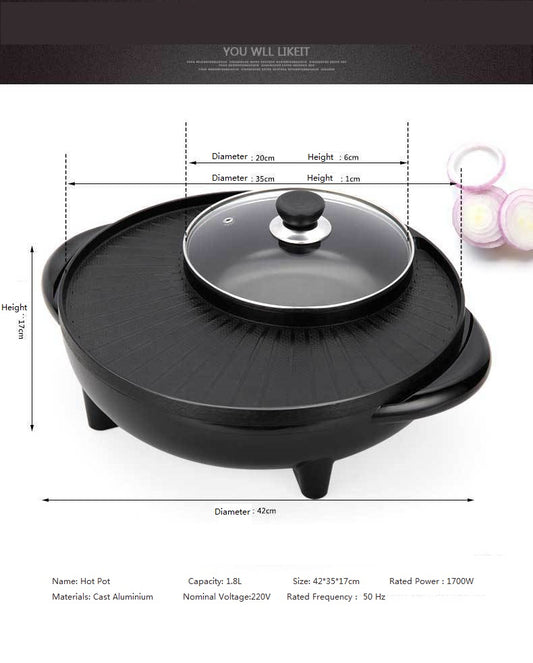Buy First Electric Hot Pot 1400W Korean Shabu Shabu Cooker