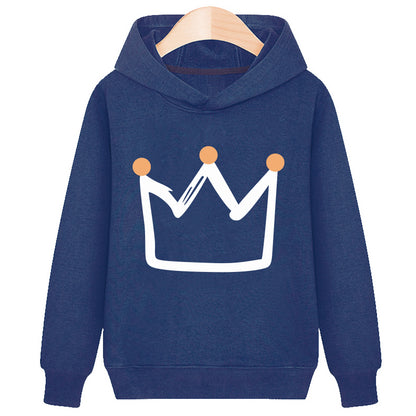 Buy Crown Hooded Plus Velvet Sweatshirt – Stylish Warm Hoodie