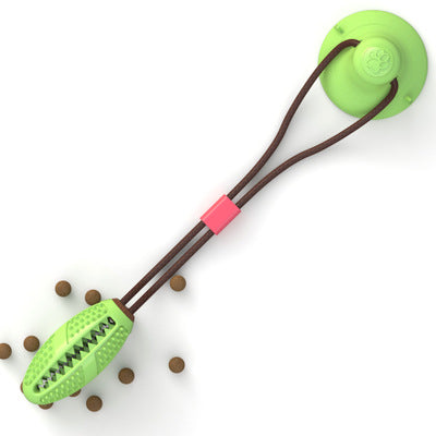 Silicone Suction Cup Tug Dog Ball Toy for Chewing & Cleaning