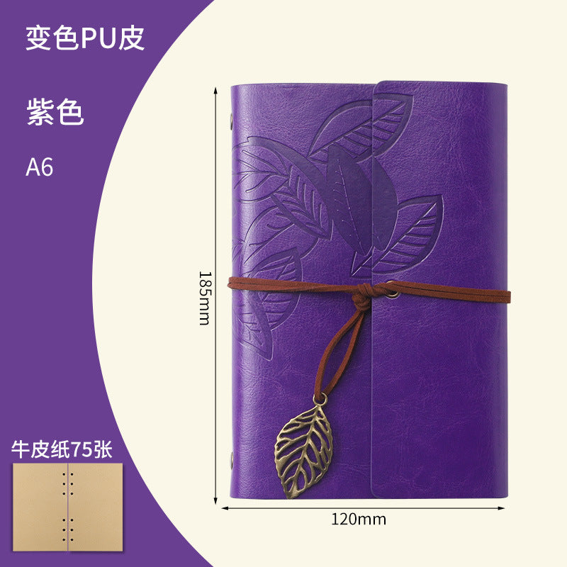 Creative Vintage Leaves Travel Diary Notebook Stationery