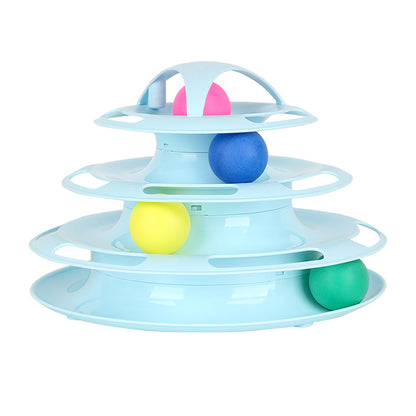 Turntable four-layer pet cat toy
