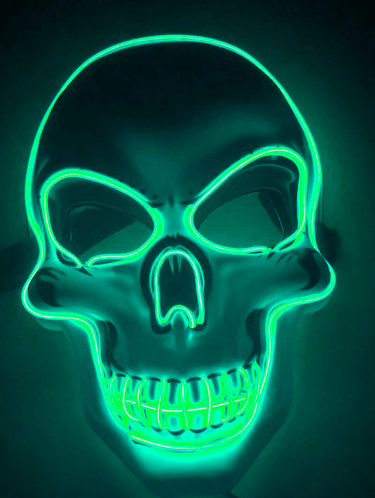 Buy Halloween Skeleton Mask LED Glow Scary Costume Party Wear