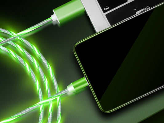 Buy Magnetic Streamer Flowing Light Data Cable for iPhone Type-C