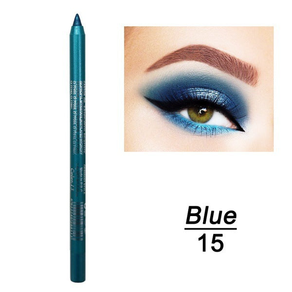14-Color Waterproof Eyeliner Gel Pen with Pearl Finish