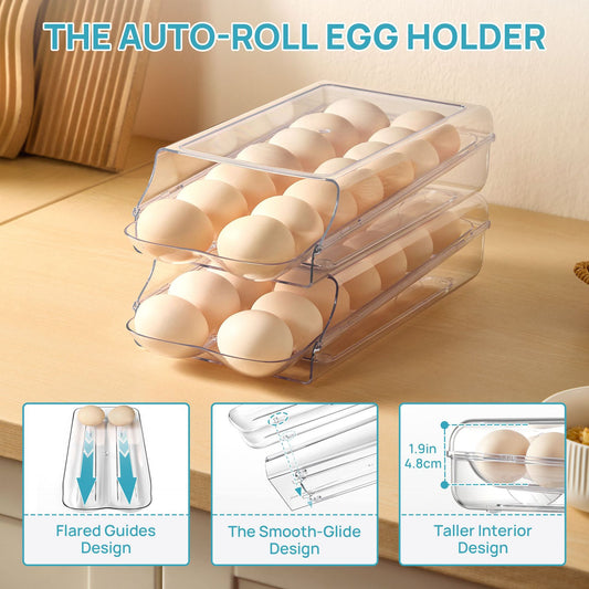 14-Compartment Drawer Egg Storage Box