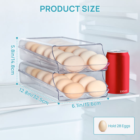 14-Compartment Drawer Egg Storage Box