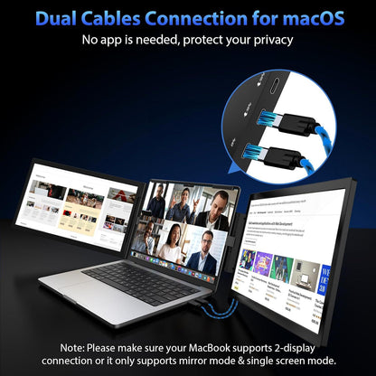 14-inch Dual Screen Portable LCD Monitor