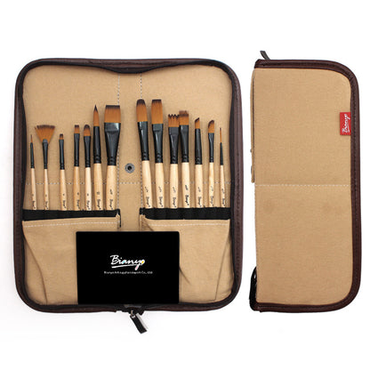 14-Piece Nylon Hair Paint Brush Set