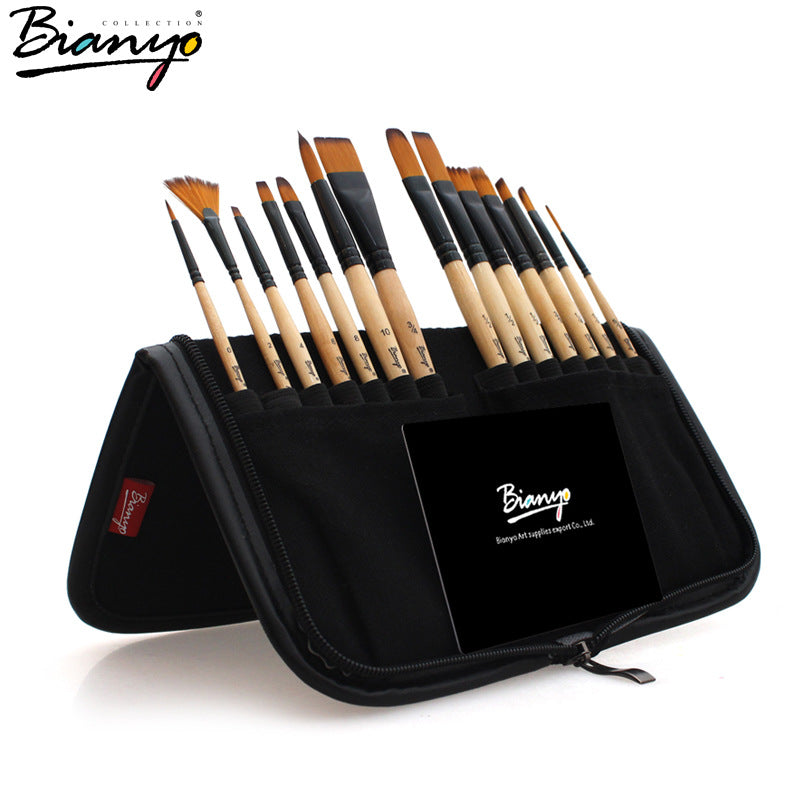 14-Piece Nylon Hair Paint Brush Set