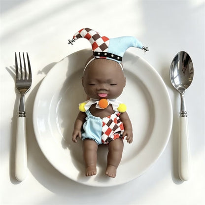 14cm Natasya Black Doll with Clothes Squeeze Toy