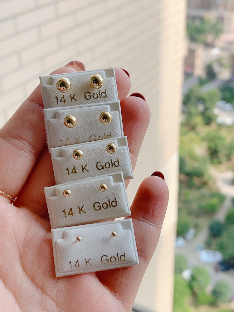 14K Gold Screw Back Ear Studs