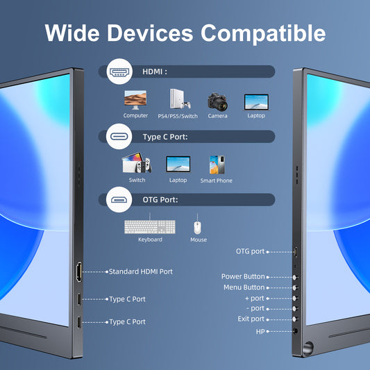15.6 Inch Portable Monitor for Laptop PC Phone and Travel Use Global swanky 2