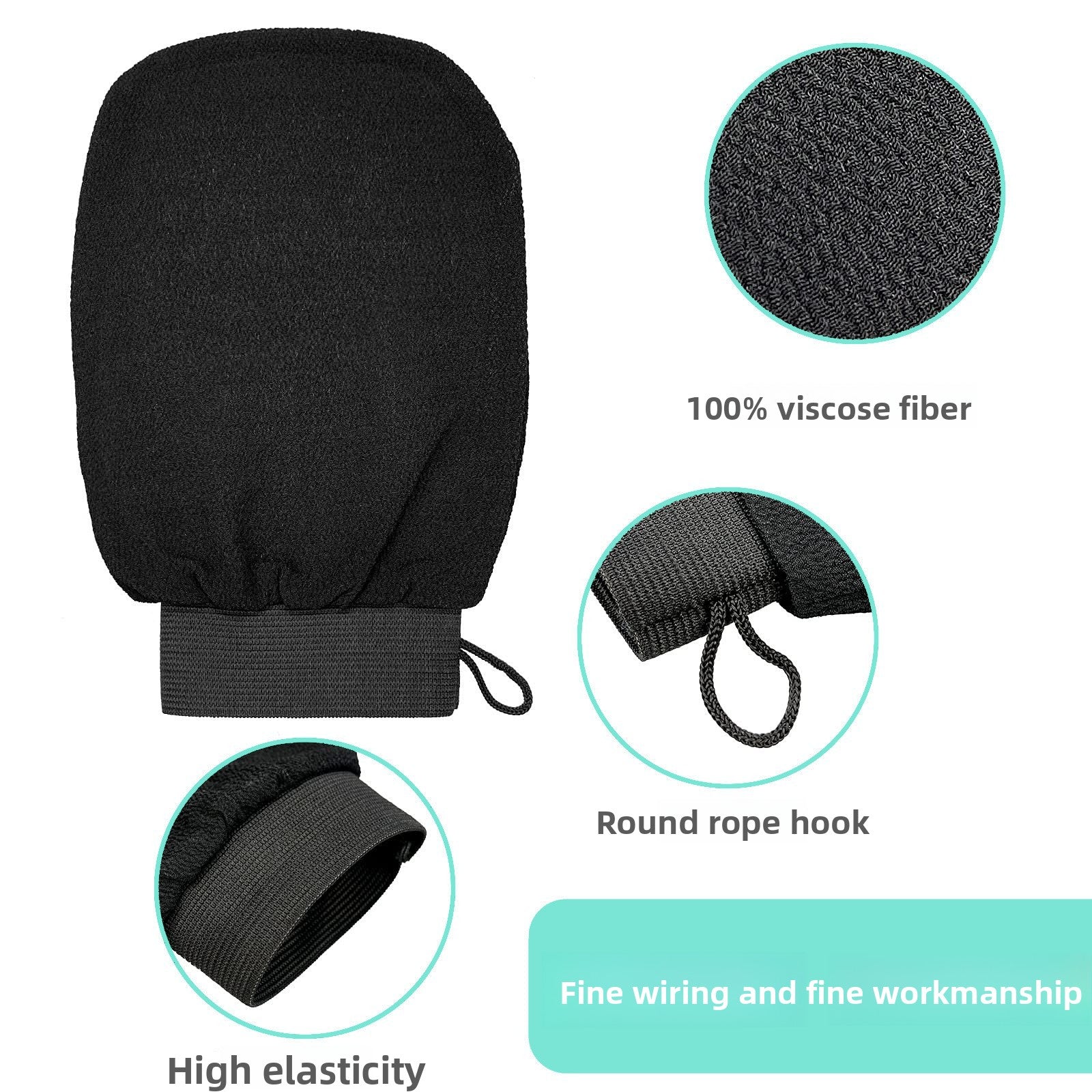 150D medium fine sand viscose fiber imitation silk rubbing gloves bath towel artifact does not hurt the skin special rubbing mud