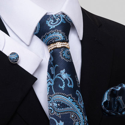 Multi Colored Striped Floral Mens Tie for Formal Party Wear