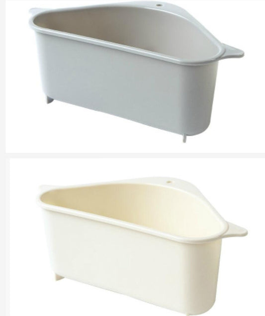 Buy Triangle Kitchen Sink Drain Storage Rack with Sponge Basket