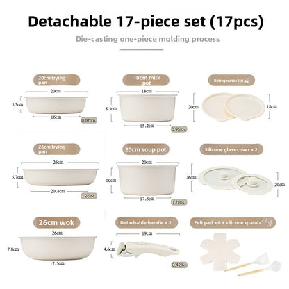 Nonstick Cookware Set for Easy Home Kitchen Cooking Use Kit