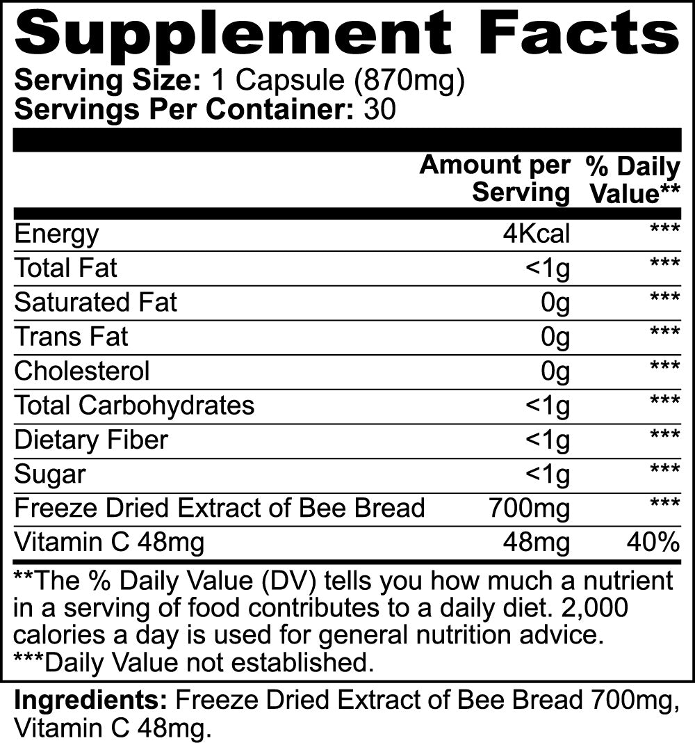 Bee Pearl Capsules for Natural Immunity, Energy & Skin Health
