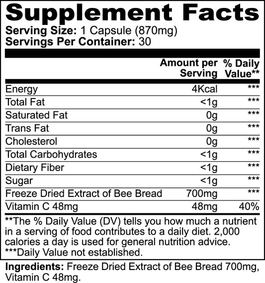Bee Pearl Capsules for Natural Immunity, Energy & Skin Health