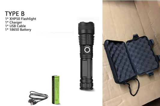 XHP70.2 Powerful USB LED Flashlight for Outdoor Camping
