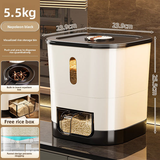 Plastic Rice Bucket for Kitchen Storage Rice and Dry Food Use