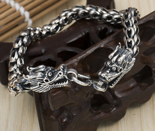 S925 Silver Bold Domineering Men’s Faucet Bracelet Jewelry