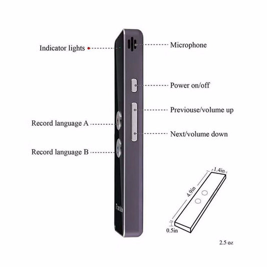 Buy Voice Translator – Real-Time Multi-Language Translation Device