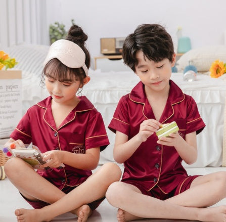 Artificial Silk Pajamas for Children Soft and Comfortable