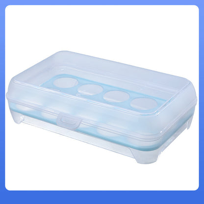 15-compartment refrigerator in the kitchen, egg box and food storage container