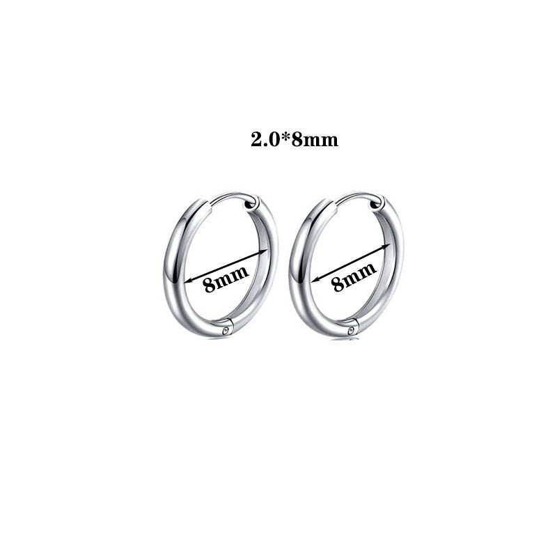 Buy Stainless Steel Coil Earrings – Simple Modern Style