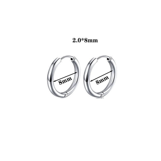 Buy Stainless Steel Coil Earrings – Simple Modern Style