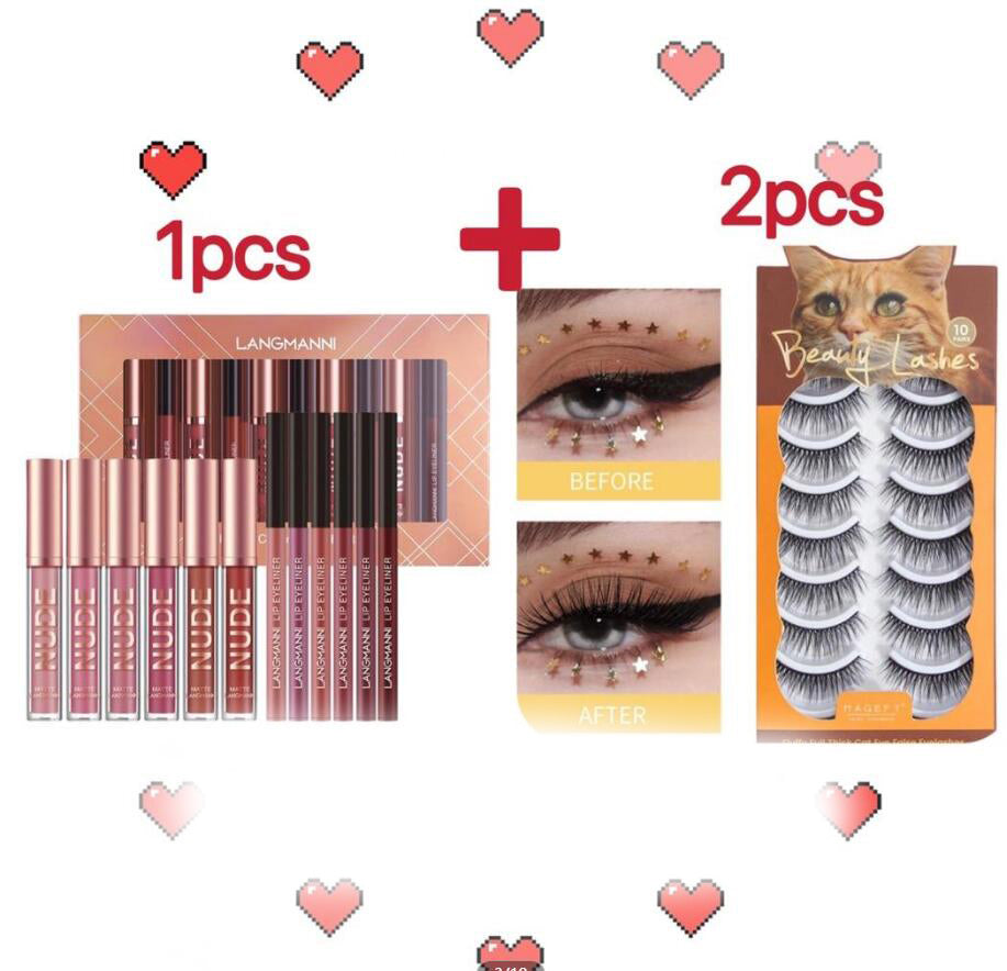12-Piece Matte Lipstick and Lip Liner Set for Waterproof Wear
