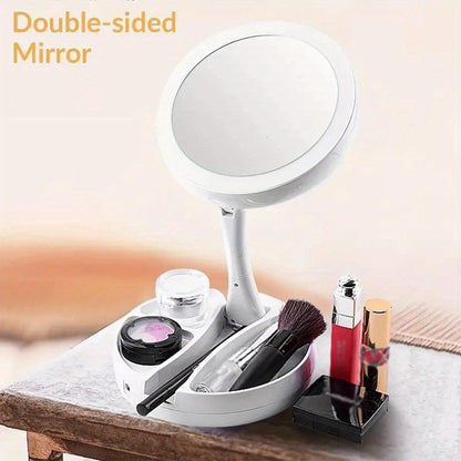 LED Illuminated Makeup Mirror – Perfect for Dorms & Bedrooms