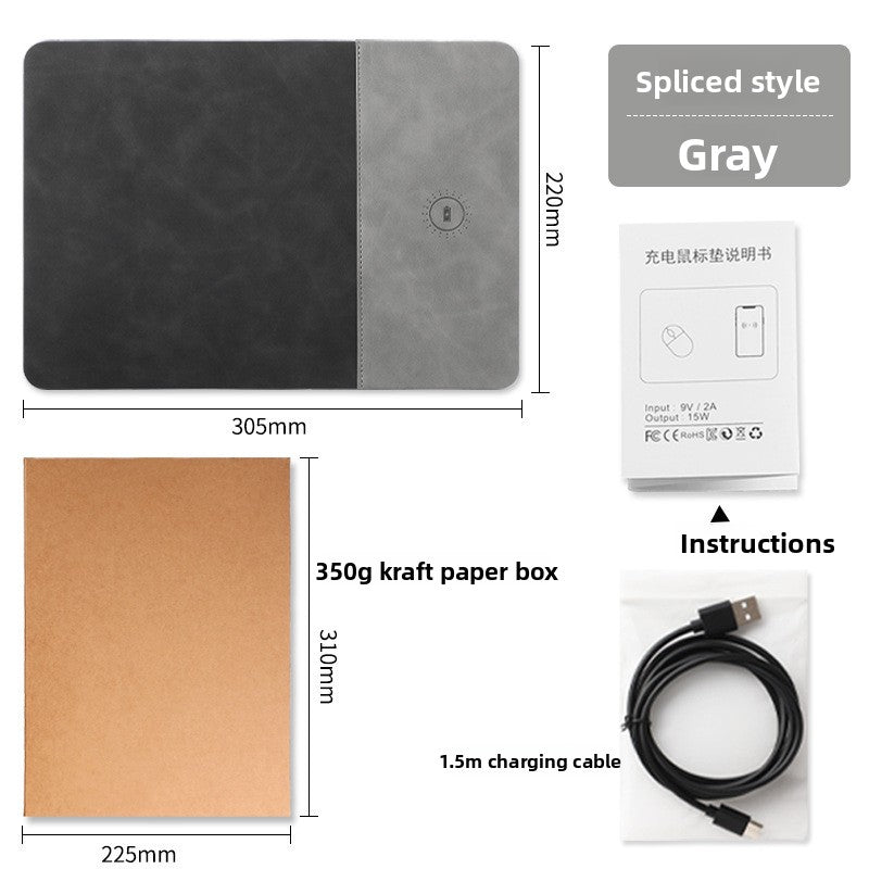 15W Wireless Charging Mouse Pad Desk Mat