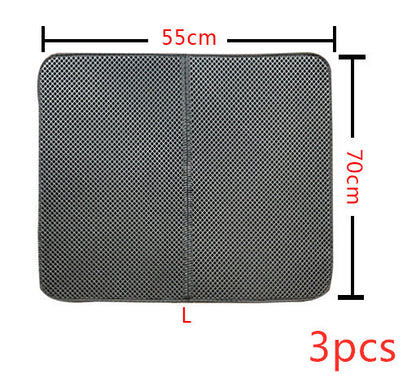 Buy Double Layer Cat Litter Mat With Honeycomb Trapping Design