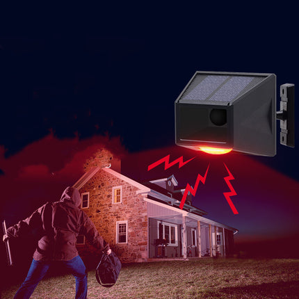 Solar Infrared Body Sensor Remote Control Security Alarm Lamp