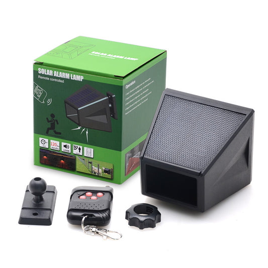 Solar Infrared Body Sensor Remote Control Security Alarm Lamp