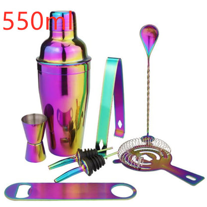 Stainless Steel 8-Piece Cocktail Shaker Set for Home Bar