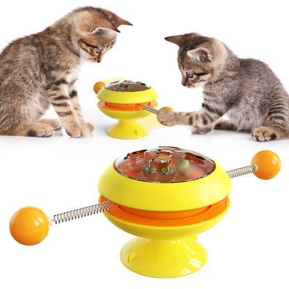 Turntable funny cat stick toy