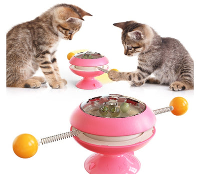 Turntable funny cat stick toy