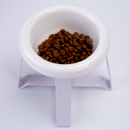 2-in-1 Anti-Slip Cat Bowl with Iron Stand – Food & Water Feeder