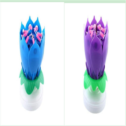 Buy First Musical Lotus Candle Colorful Birthday Cake Decor