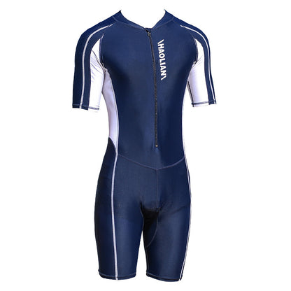 Buy One-Piece Men’s Swimsuit | Short-Sleeved Five-Point Surf Suit