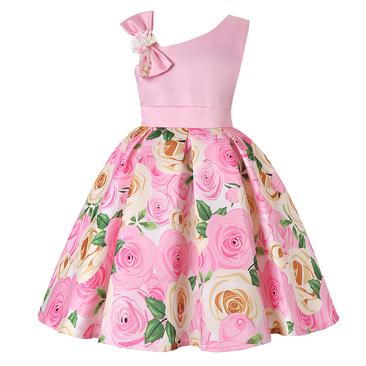 Girls' Dresses Princess Digital Print for Children’s Fashion