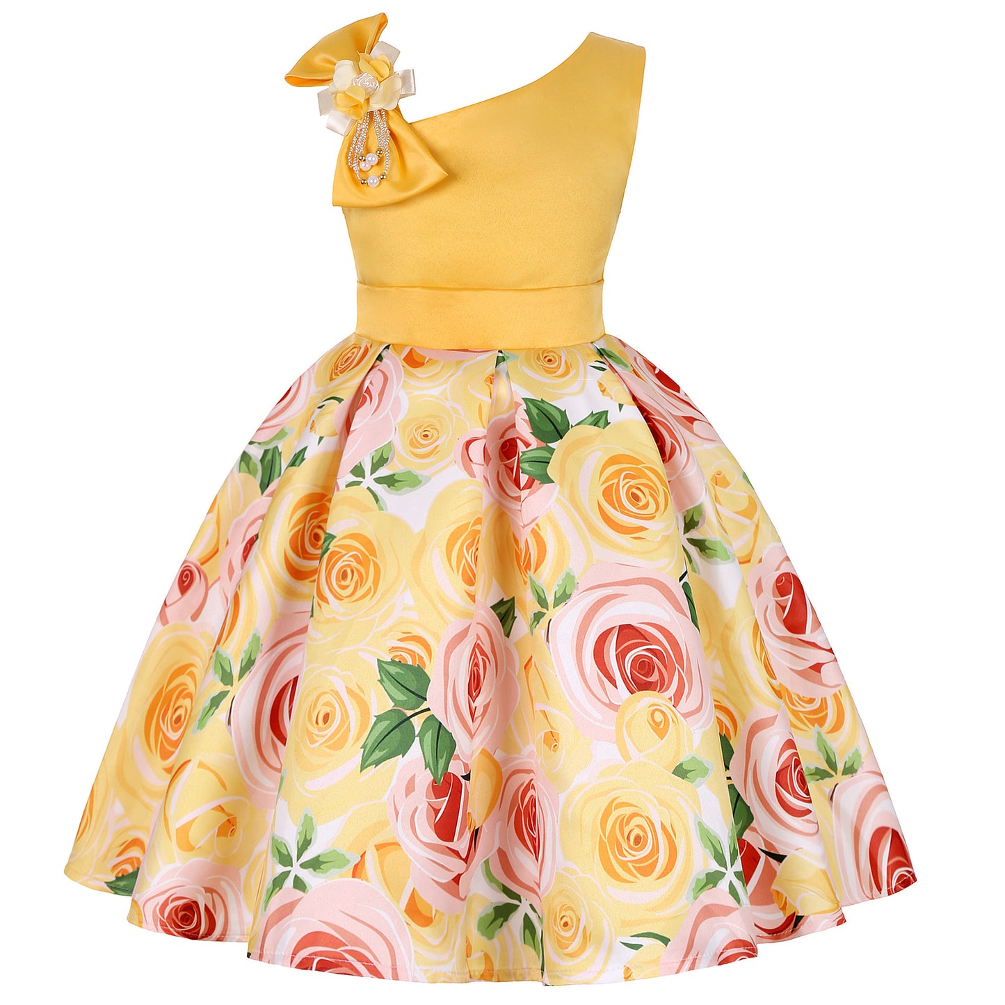 Girls' Dresses Princess Digital Print for Children’s Fashion