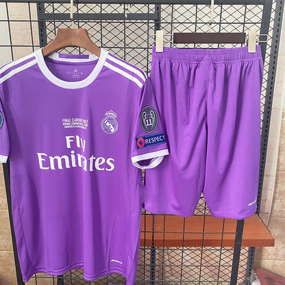 1617 Real Madrid Away Long-Sleeved Suit Jersey No. 7 Ronaldo Football Shirt