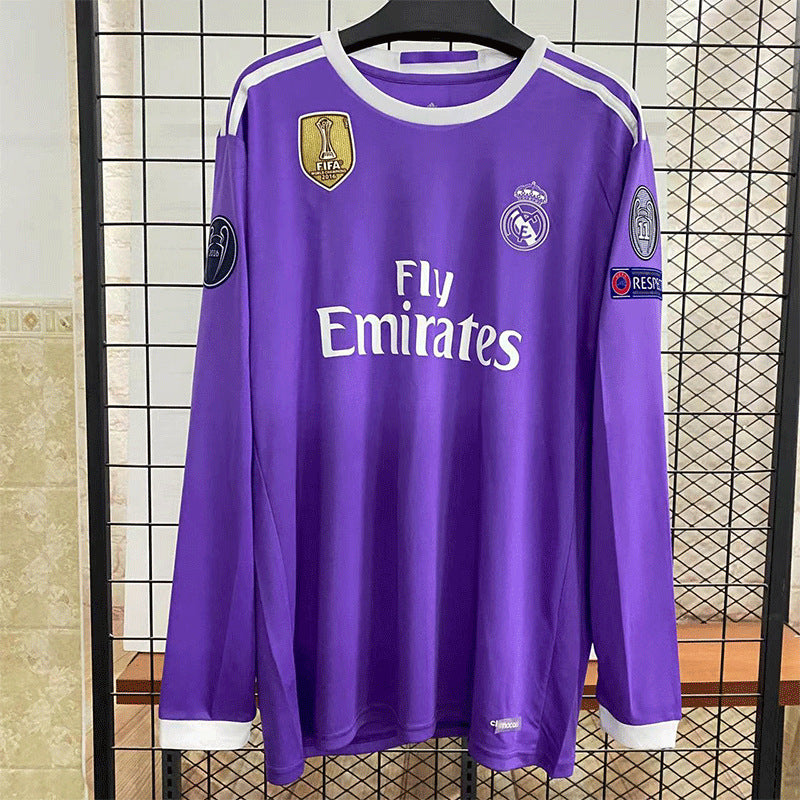 1617 Real Madrid Away Long-Sleeved Suit Jersey No. 7 Ronaldo Football Shirt