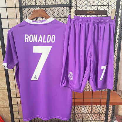 1617 Real Madrid Away Long-Sleeved Suit Jersey No. 7 Ronaldo Football Shirt