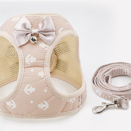 Cat Traction Rope Set Chest Harness Collar Dog Leash Combo