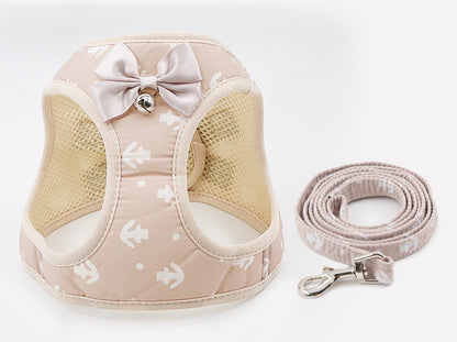 Cat Traction Rope Set Chest Harness Collar Dog Leash Combo